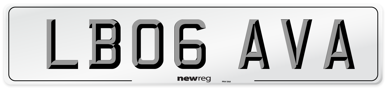LB06 AVA Number Plate from New Reg